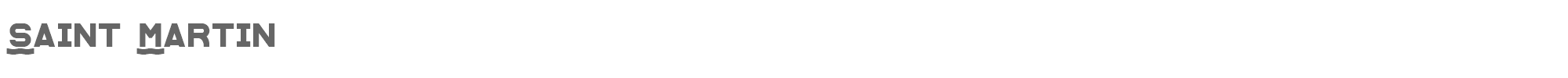Sample characters Saint Martin Font